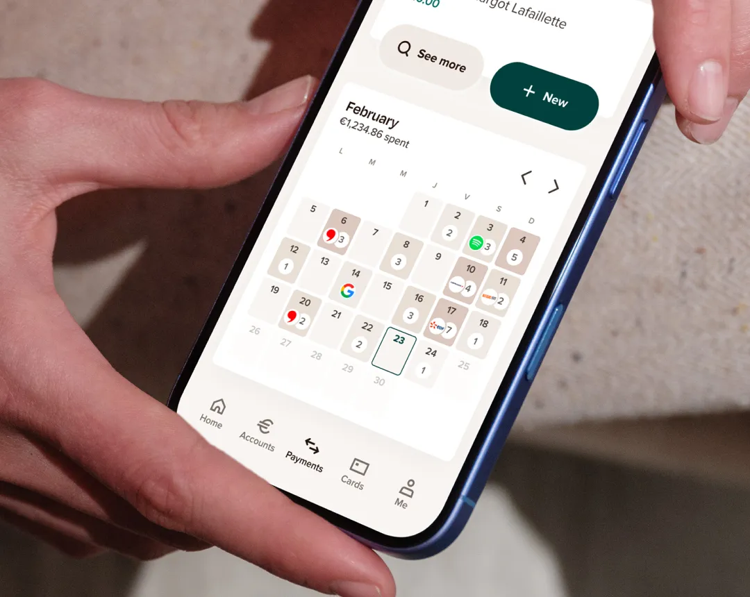 Spend tracking calendar